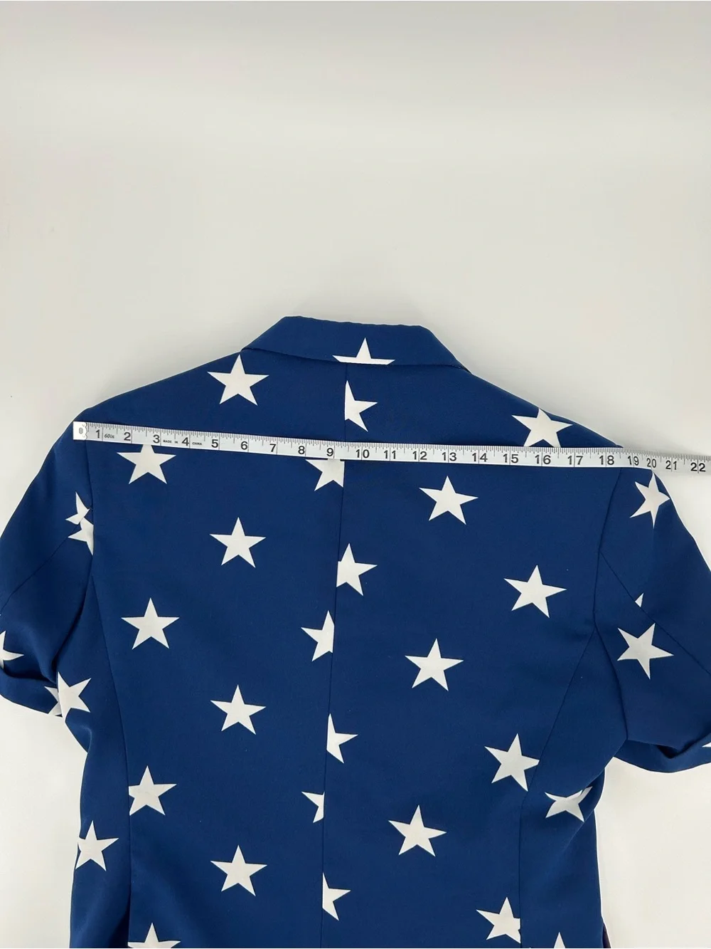 OppoSuits Patriotic Blue & White Star Short Sleeve Blazer 38